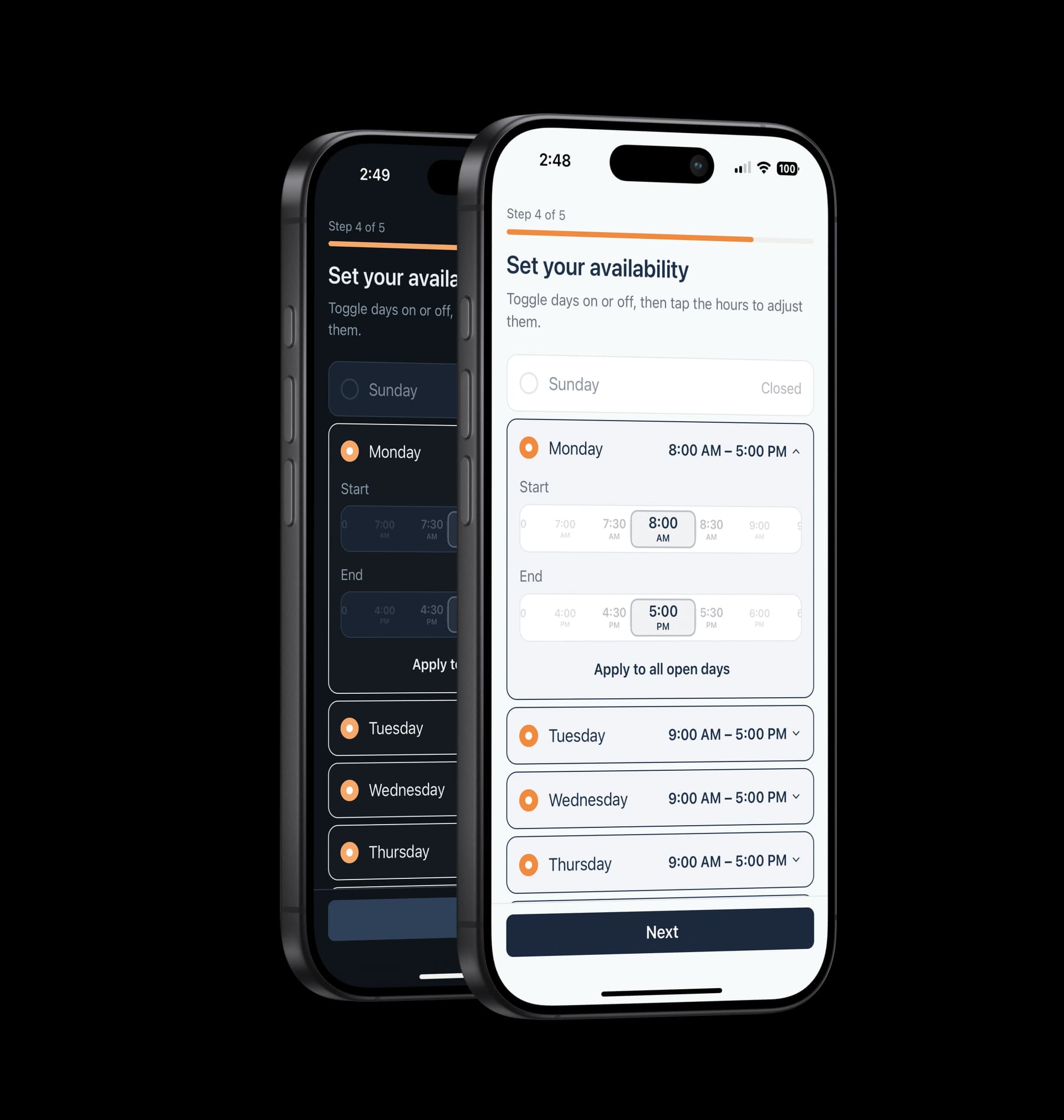 Step 3: Set your availability