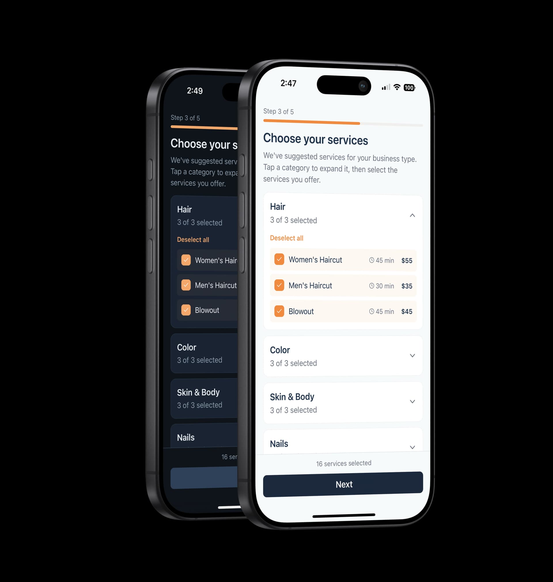 Step 2: Add your services in seconds